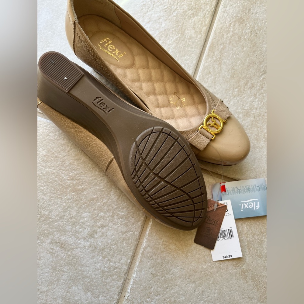 NWT New flexi Cream ballet flats size 8 Agata - Picture 3 of 4